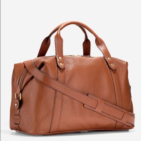 cole haan saunders leather duffel bag